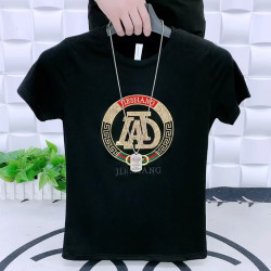 夏季新款短袖男t恤修身精神小夥半袖刺綉百搭韓版潮流打底衫帥氣