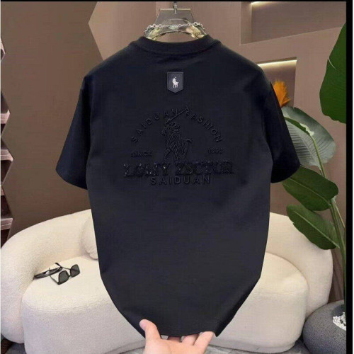 夏季薄款刺綉新款短袖男t恤休閒時尚韓版透氣半袖圓領青年男士