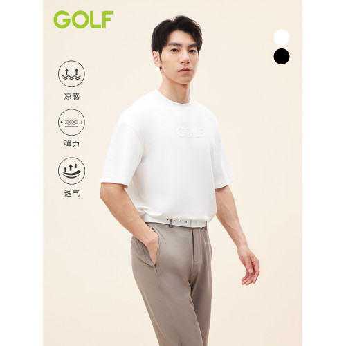 GOLF/高爾夫短袖t恤男夏季透氣寬松圓領青少年休閒時尚男t恤短袖