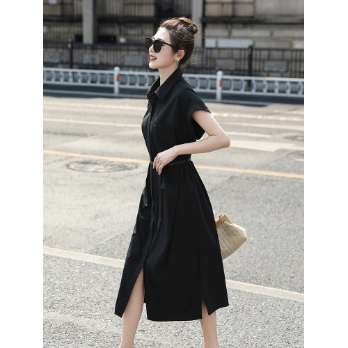純原品質2025春夏新品女裝棉質印花格紋收腰無袖連衣裙9221244306