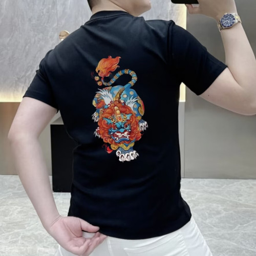 美式痞帥重磅純棉短袖男T恤夏季潮牌時尚印花休閒半袖青年潮上衣