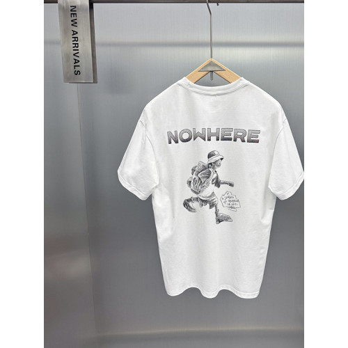 潮牌時尚男裝T恤夏季卡通簡約短袖T恤寬松街潮套頭男T恤B2CNF2179