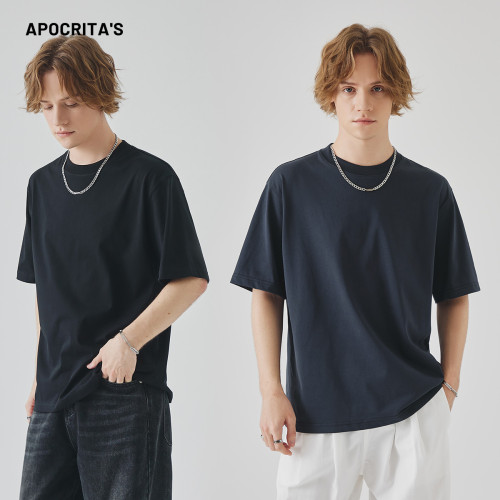 APO男裝 |純色短袖男T恤夏季新款寬松圓領百搭休閒打底衫內搭