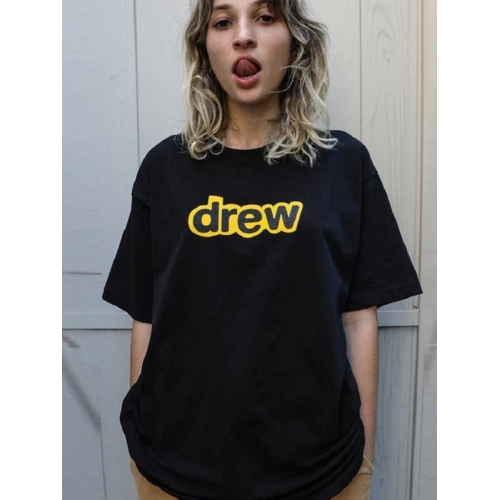 Drew LL笑臉短袖賈斯汀比伯男T恤女潮重磅純棉美式寬松夏季字母