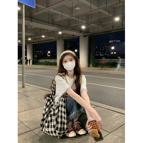 夏日絕美女裝穿搭一整套今年流行巨好看的牛仔半身連衣裙子兩件套