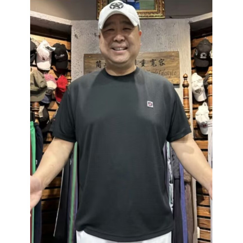 道格拉斯原創設計男裝男士短袖t恤提花布吸溼排汗速乾男t恤休閒