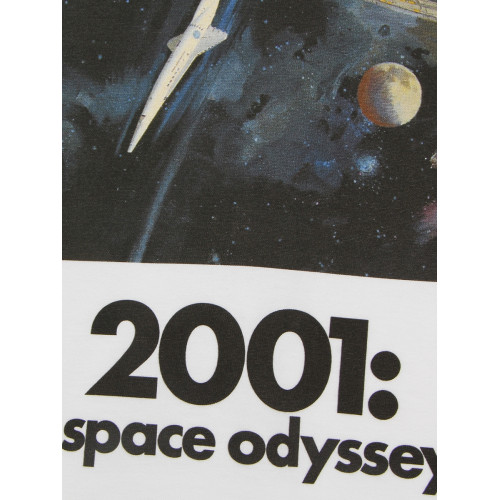 2001太空漫遊A Space Odyssey經典電影純棉短袖白色印花寬松男T恤