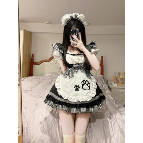 女僕裝cos可愛女傭貓咪大碼少女lolita連衣裙洛麗塔cosplay服裝