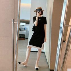 歐洲站2025年夏季新款女裝港味復古chic裙子赫本風黑色連衣裙薄款