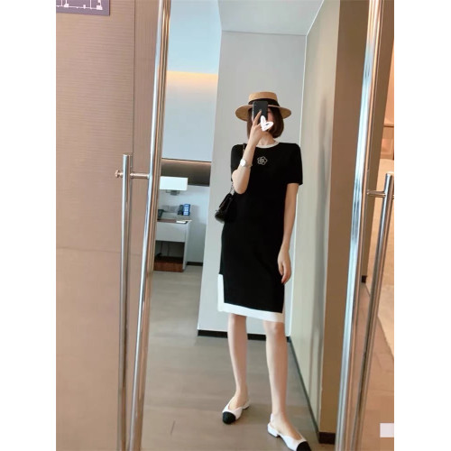 歐洲站2025年夏季新款女裝港味復古chic裙子赫本風黑色連衣裙薄款