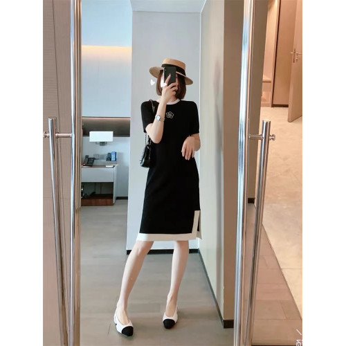歐洲站2025年夏季新款女裝港味復古chic裙子赫本風黑色連衣裙薄款