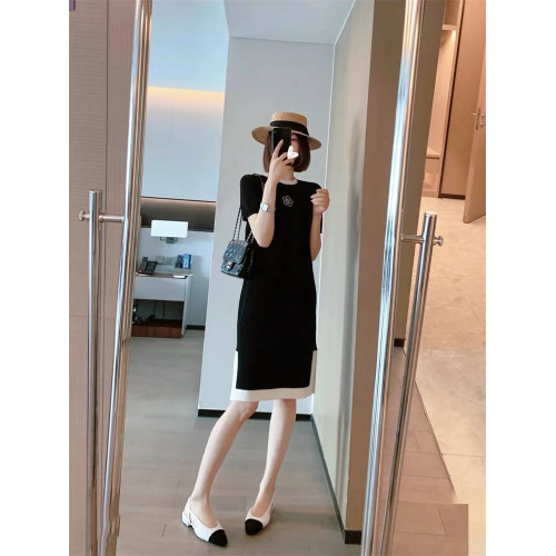 歐洲站2025年夏季新款女裝港味復古chic裙子赫本風黑色連衣裙薄款