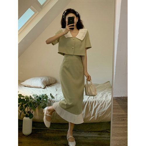 趙昭儀同款 LAFREEDOM法式印花連衣裙女甜美荷葉邊泡泡袖公主裙