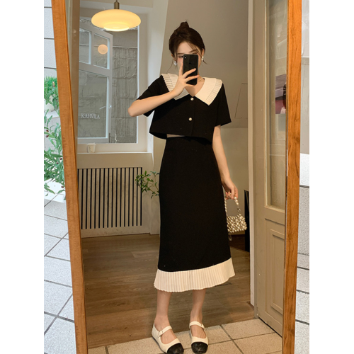 趙昭儀同款 LAFREEDOM法式印花連衣裙女甜美荷葉邊泡泡袖公主裙