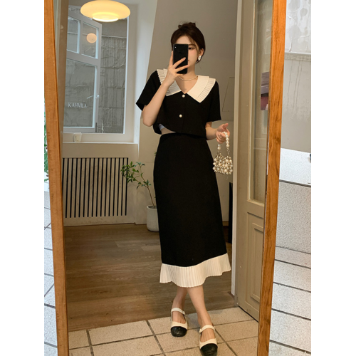 趙昭儀同款 LAFREEDOM法式印花連衣裙女甜美荷葉邊泡泡袖公主裙