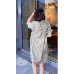 藍色格子無袖連衣裙女小個子夏季旅遊蝴蝶結短款背心裙a字短裙子