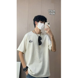 美式復古男t恤短袖設計感塗鴉印花獨特上衣夏季青少年新款體恤潮