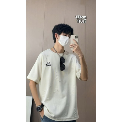 美式復古男t恤短袖設計感塗鴉印花獨特上衣夏季青少年新款體恤潮