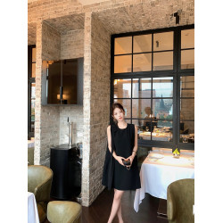 法式氣質初戀蝴蝶結公主裙女2025夏季新款醋酸麻感柔滑垂墜連衣裙