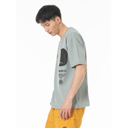ONIARAI/鬼洗春夏24新品戶外網狀口袋字母短袖男T恤 B830159