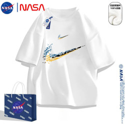 NASA官方旗艦美式潮牌短袖男t恤夏季2024新款寬松青少年純棉半袖