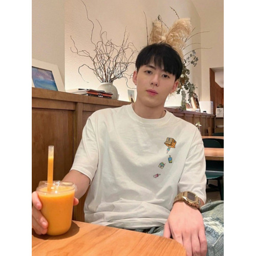純棉潮牌短袖男T恤衫休閒夏裝新款寬松體恤青少年潮流打底衫上衣