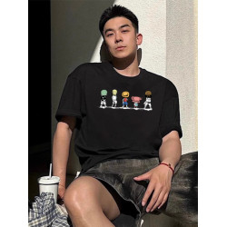 純棉重磅帥氣短袖男T恤衫ins潮牌情侶小衆設計感寬松百搭上衣夏季