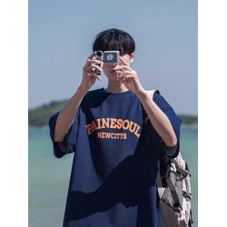 日系cityboy短袖男t恤夏季寬松青少年感潮牌半袖潮流嘻哈七分體恤