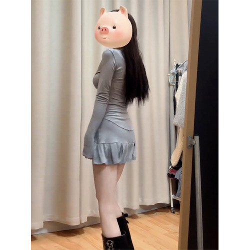 2025新款辣妹紅色連衣裙子女性感包臀短裙夏季巨好看穿搭一整套裝