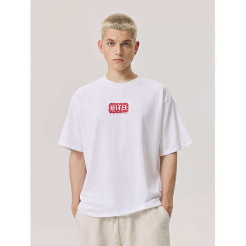 KITH Treats 25SS蛇年植絨Box如意結花朵印花純棉短袖男T恤女情侶
