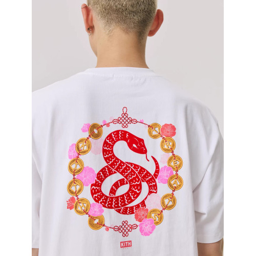 KITH Treats 25SS蛇年植絨Box如意結花朵印花純棉短袖男T恤女情侶