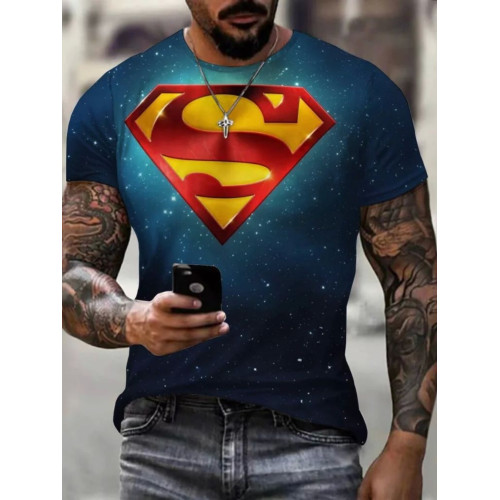 3D digital printed loose casual T-shirt 3D數碼印花寬松男T恤