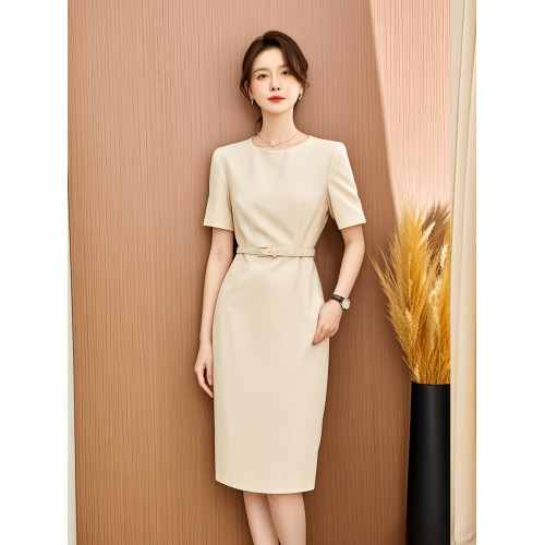 2025夏季新款氣質職業裝連衣裙女中長款高級美容院西裝裙OL套裝裙