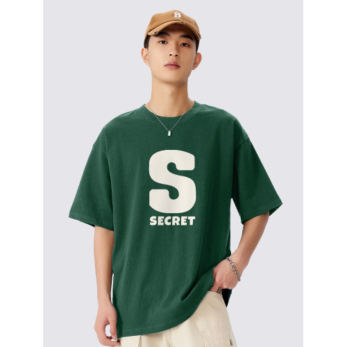 美式字母印花夏季短袖男T恤純棉寬松百搭潮牌休閒半袖衣服體恤衫