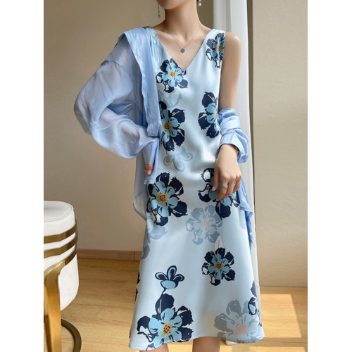 韓穆氣質文藝苧麻連衣裙女2025夏季新款今年流行爆款休閒時尚裙子
