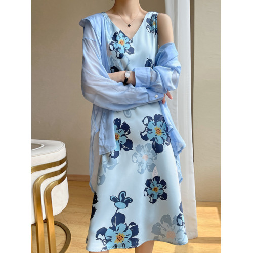 韓穆氣質文藝苧麻連衣裙女2025夏季新款今年流行爆款休閒時尚裙子