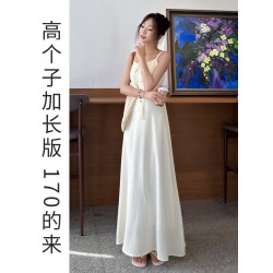 特別漂亮掐腰超好看吊帶連衣裙女夏季小衆不撞款夏季高個子加長版