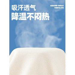 華夫格短袖男t恤2025新款休閒寬松大碼上衣夏季肌理感男士半袖衣
