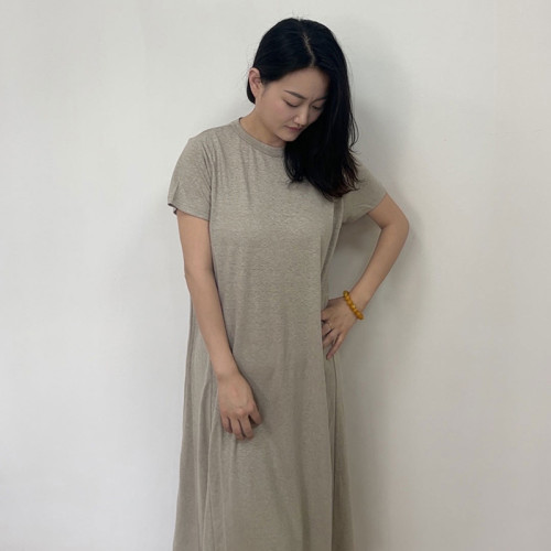 針織漢麻棉【連衣裙】女士簡約春夏涼爽抑菌漢麻家居服可外穿