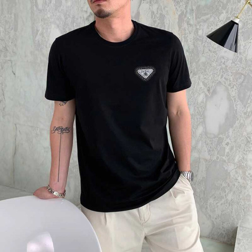 歐洲站高級潮牌短袖男T恤夏季新款輕奢歐貨簡約小圖案男裝體恤潮T