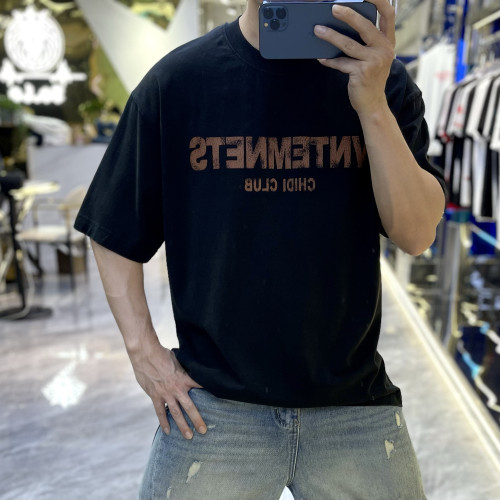美式復古短袖男T恤2025新款重磅純棉潮牌寬松休閒百搭上衣半袖男