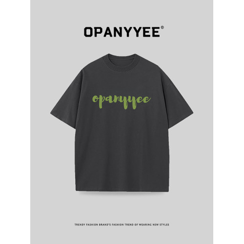 OPANYYEE潮牌短袖男t恤創意印花美式嘻哈上衣純棉情侶夏季體恤衫