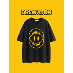 DREW美式字母印花潮牌重磅短袖男T恤2025年夏季潮流百搭半袖上衣