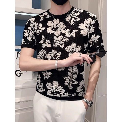 it Afternnaths潮牌!透氣冰絲短袖男t恤提花速乾網眼上衣夏季薄款