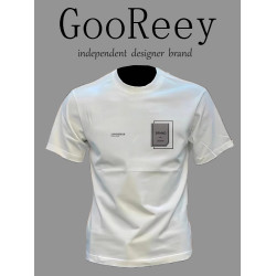 GooReey~夏季新款輕奢短袖男T恤假口袋印花純棉潮牌高級感體恤衫