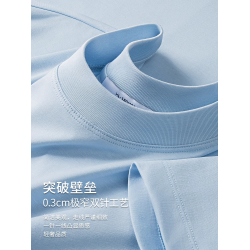 醋酸萊賽爾短袖男T恤夏季冰絲涼感半袖寬松圓領7A級抗菌防蟎上衣