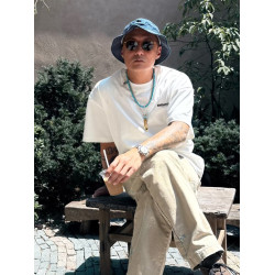 餘文樂同款高街潮牌男t恤短袖夏季寬松美式痞帥高級感半袖上衣服