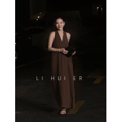 LiHuiEr李慧兒西雅圖未眠 法式無袖連衣裙夏輕奢高級感背心吊帶裙