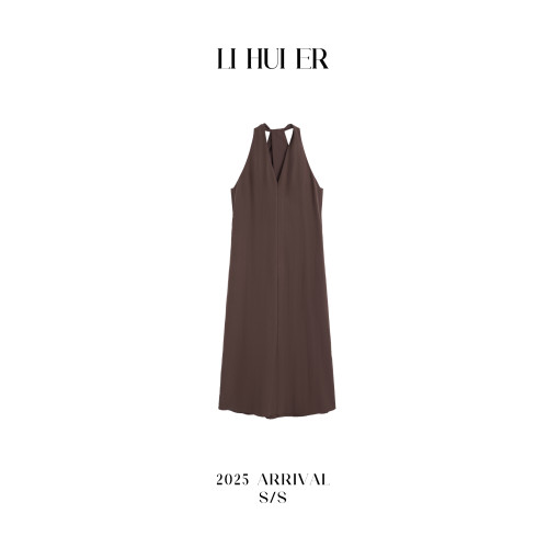 LiHuiEr李慧兒西雅圖未眠 法式無袖連衣裙夏輕奢高級感背心吊帶裙