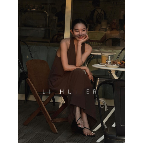 LiHuiEr李慧兒西雅圖未眠 法式無袖連衣裙夏輕奢高級感背心吊帶裙